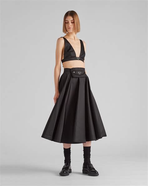 prada satin wrap skirt|prada nylon skirt.